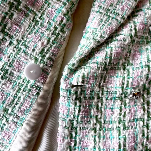 SOLD 💟 ZARA Double-breasted Textured Weave Size Large - Picture 9 of 16